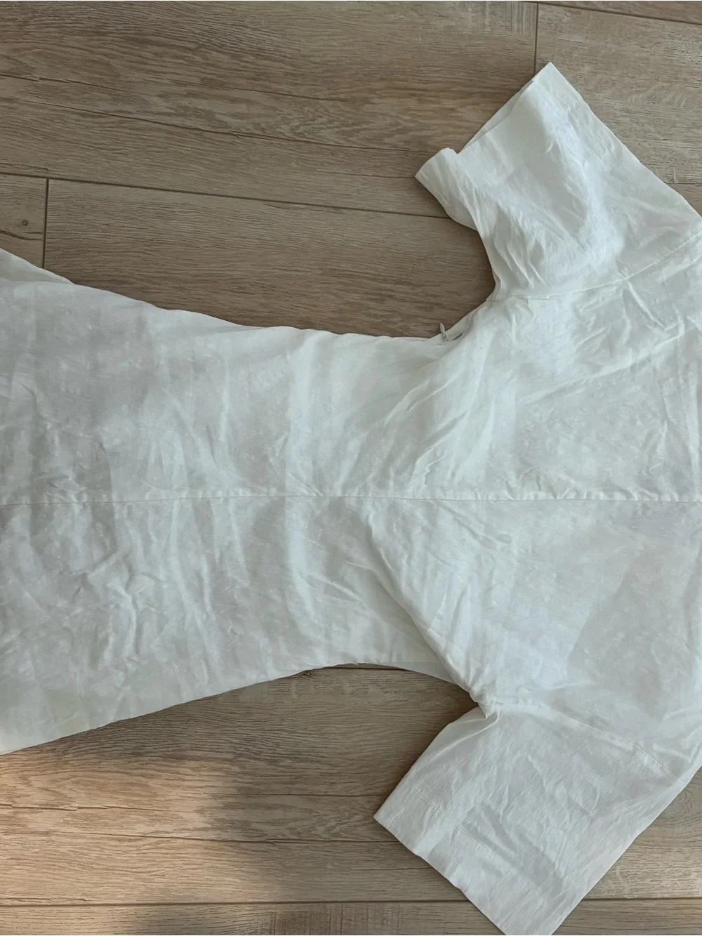 Zara linen blend ecru Off-White Mini Dress - Picture 3 of 3